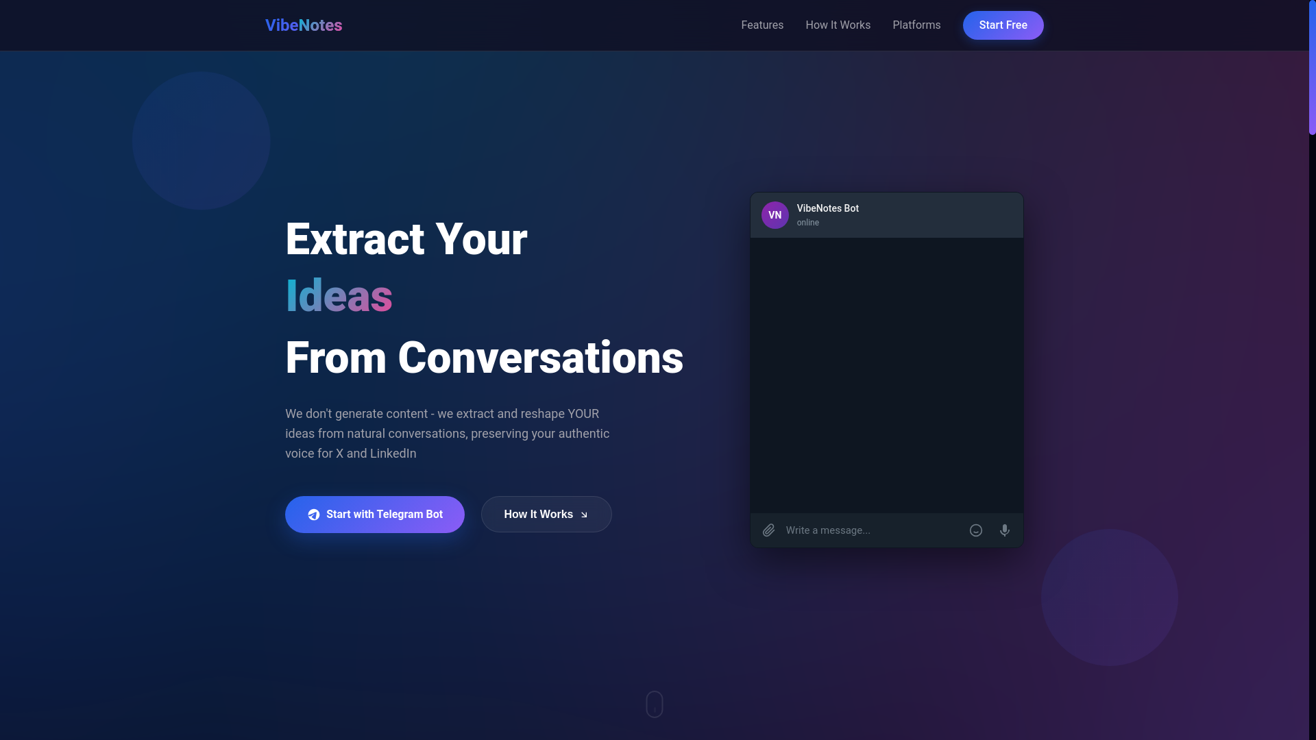 website screenshot of https://vibenotes.pages.dev/