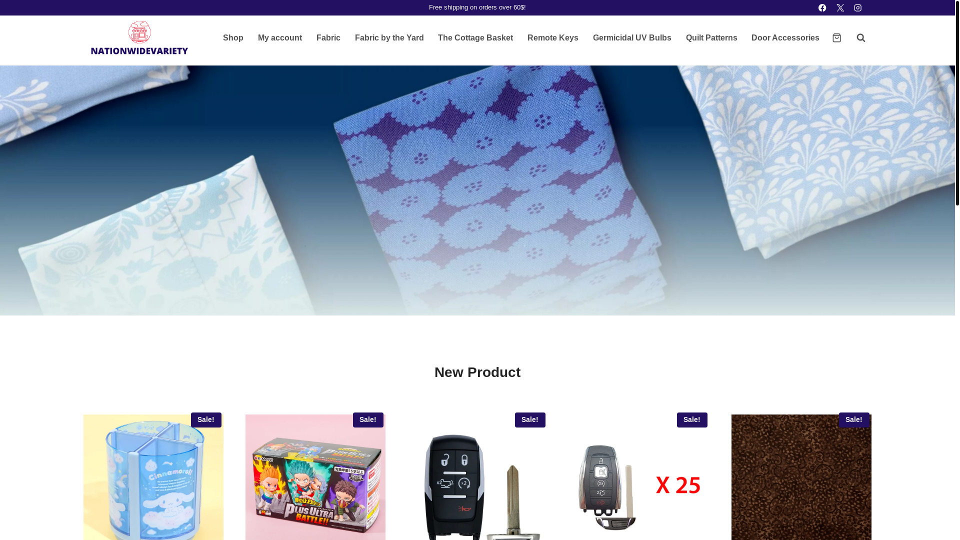 website screenshot of https://nationwidevariety.com/