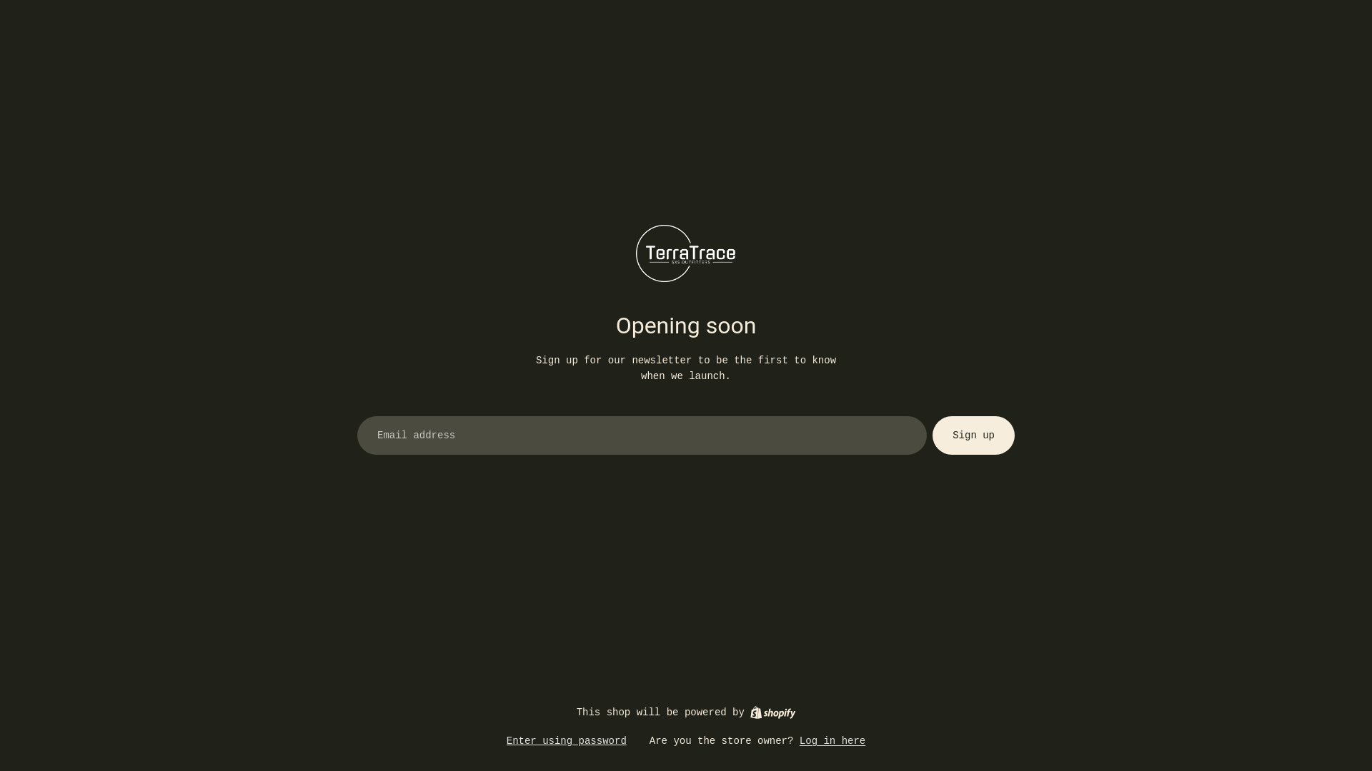 website screenshot of https://terratrace.us/