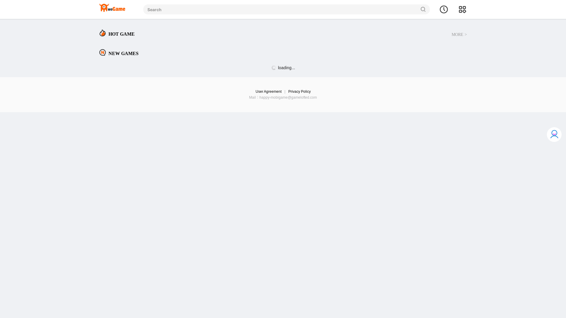 website screenshot of https://gamelofted.com/