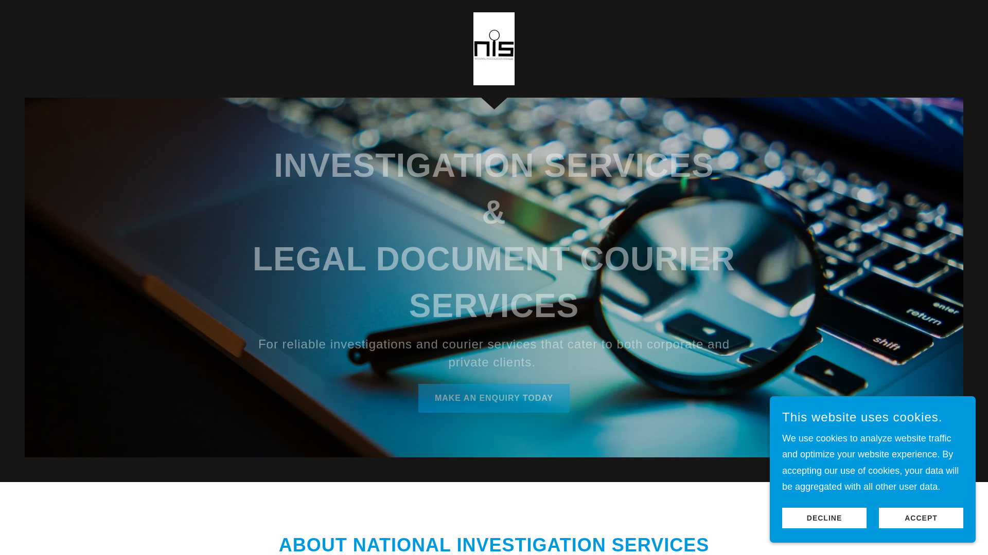 website screenshot of https://nationalinvestigationservices.co.uk