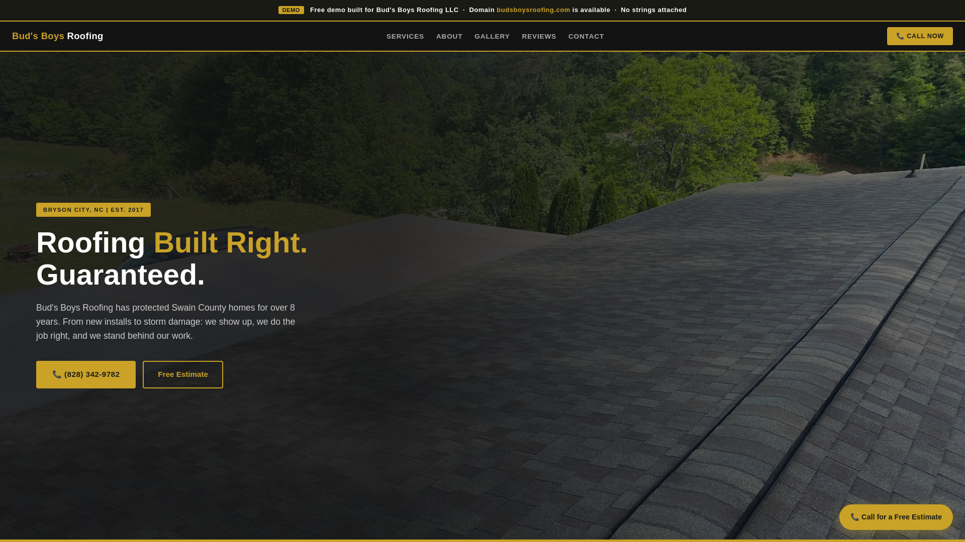 website screenshot of https://buds-boys-roofing-demo.pages.dev/