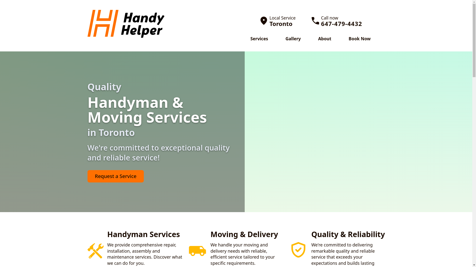 website screenshot of https://handy-helper.pages.dev/