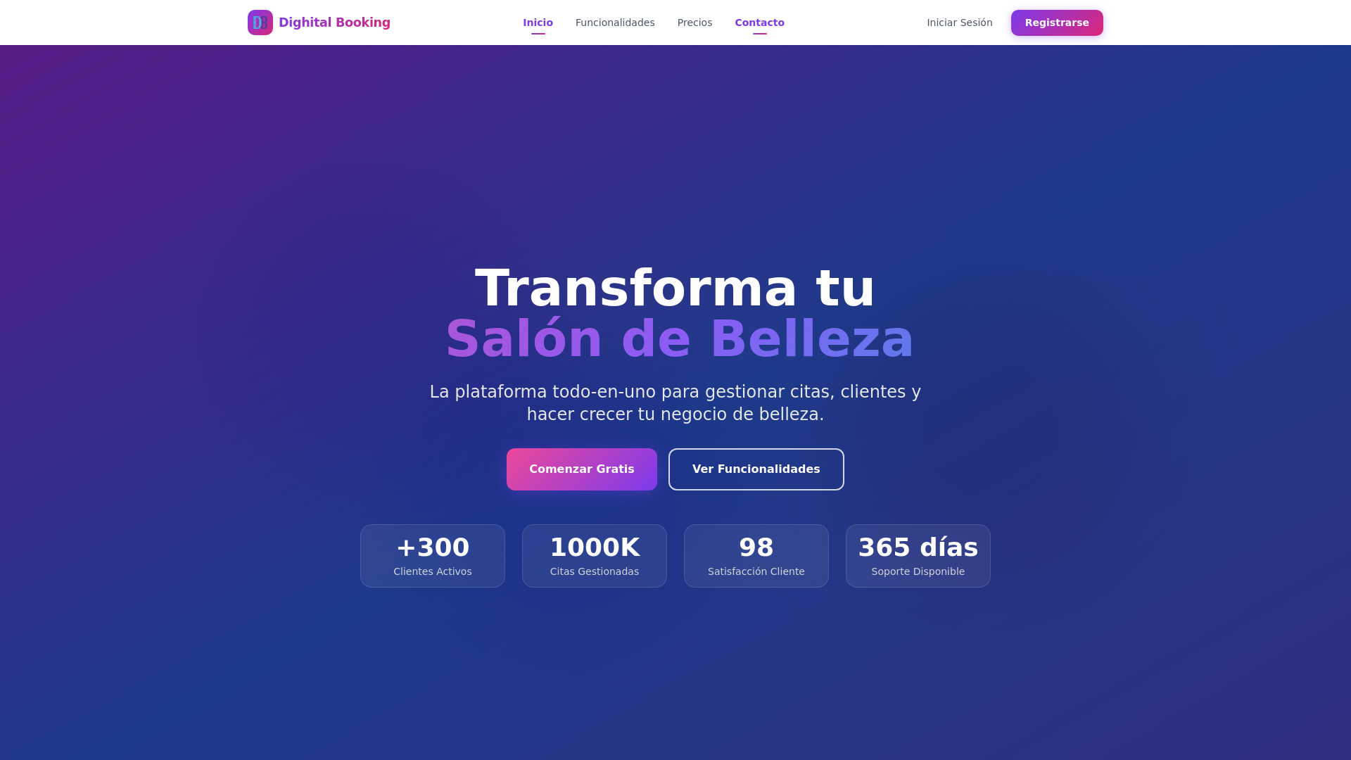 website screenshot of https://dighitalbooking.com/