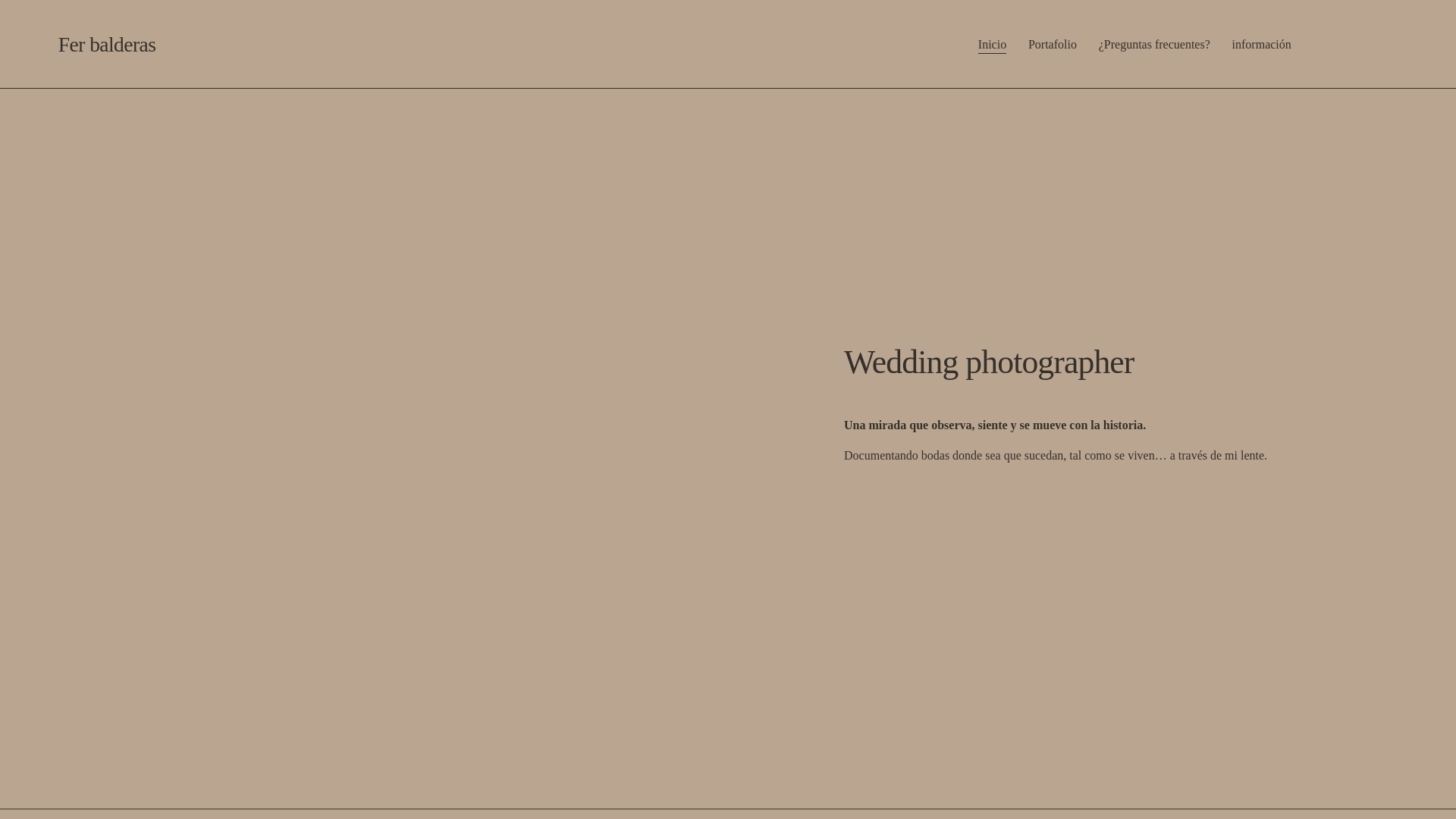 website screenshot of https://ferbalderasphotos.com