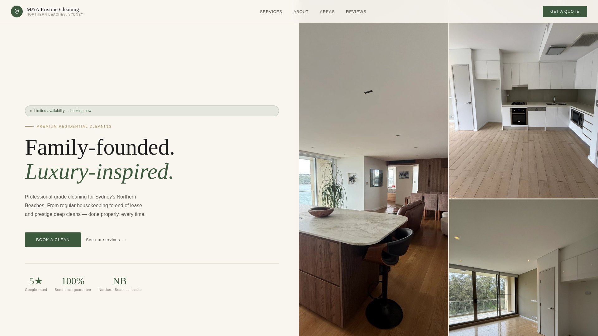 website screenshot of https://ma-pristine-cleaning.pages.dev/