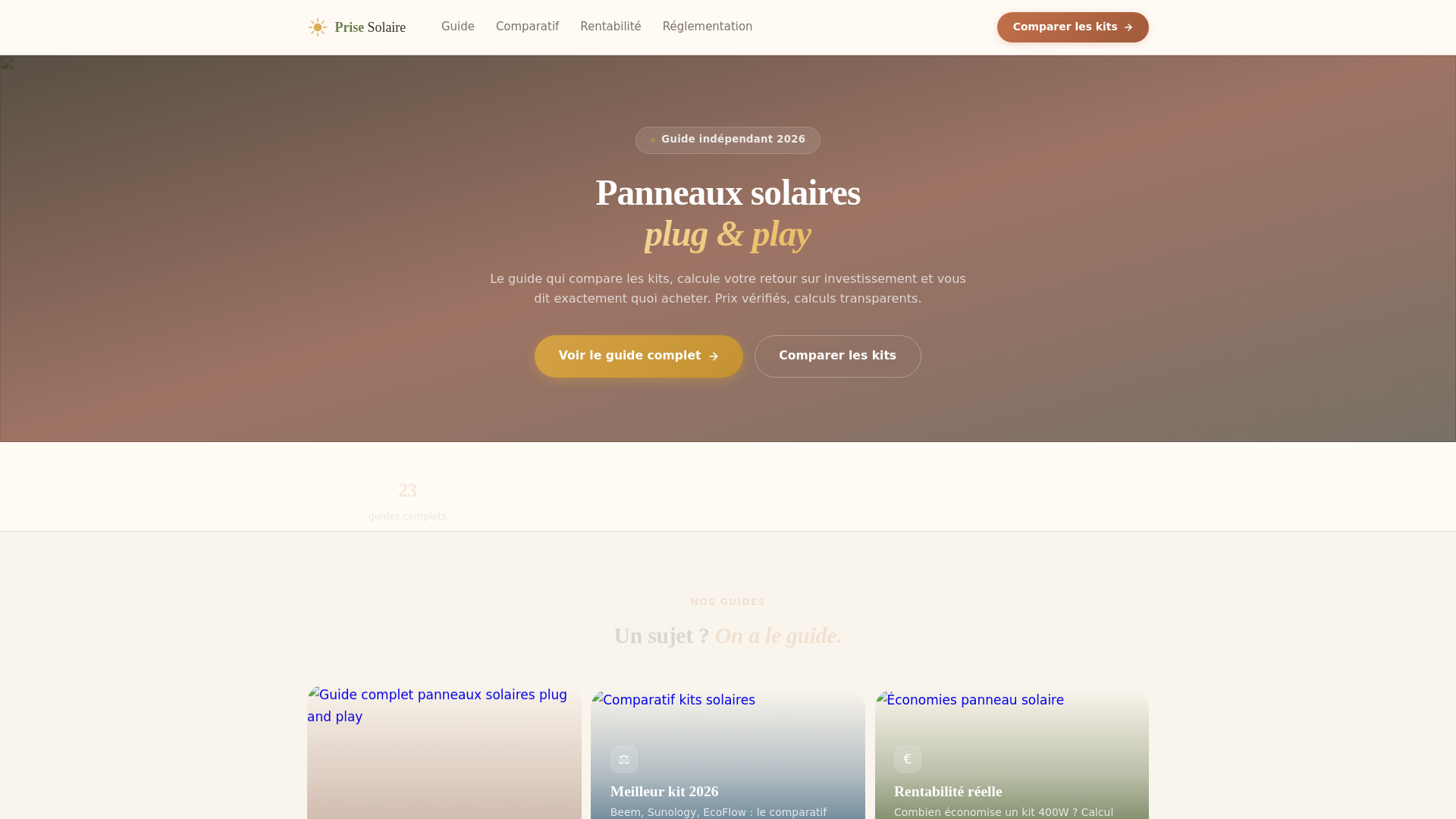 website screenshot of https://prise-solaire2.pages.dev/