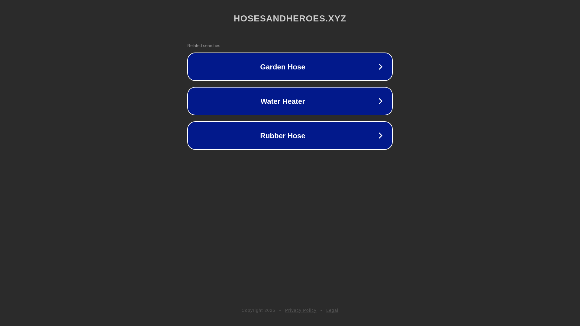 website screenshot of https://hosesandheroes.xyz/