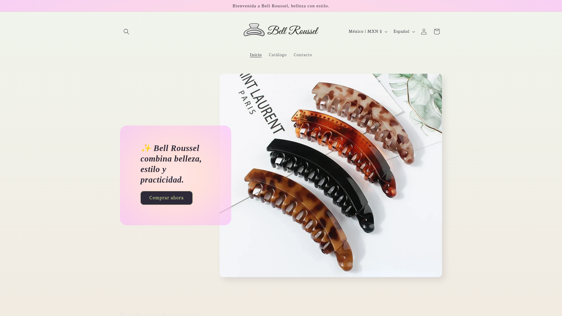 website screenshot of https://bellroussel.com/