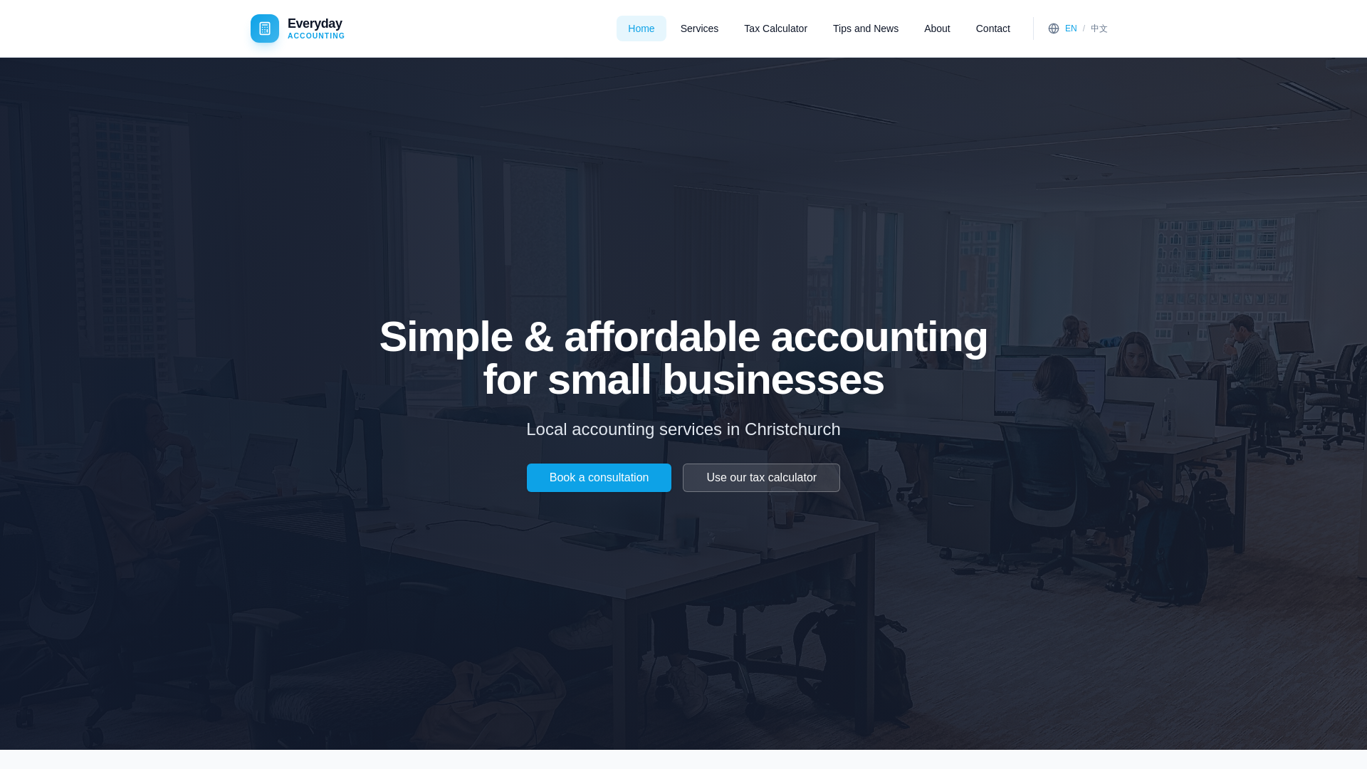 website screenshot of https://everydayaccounting.co.nz/