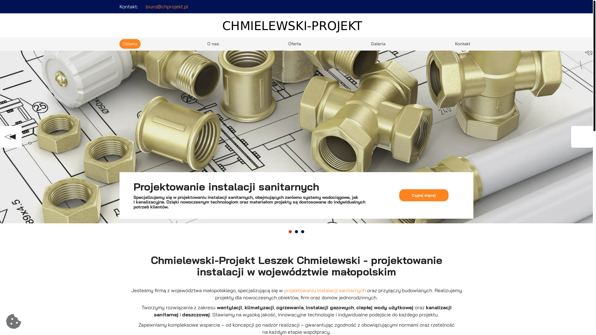 website screenshot of https://chmielewski-projekt.pl/