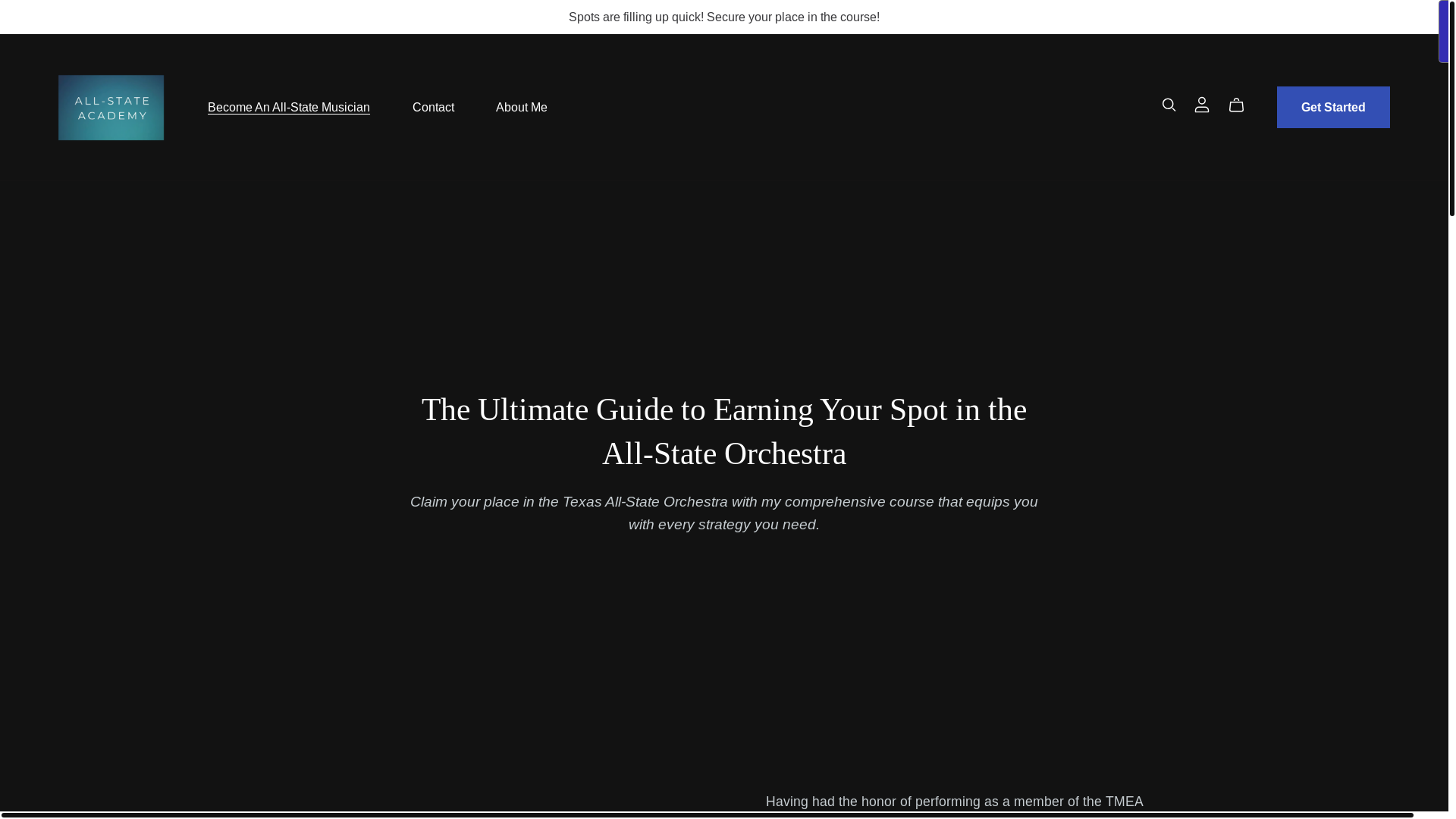 website screenshot of https://allstateacademy.shop/