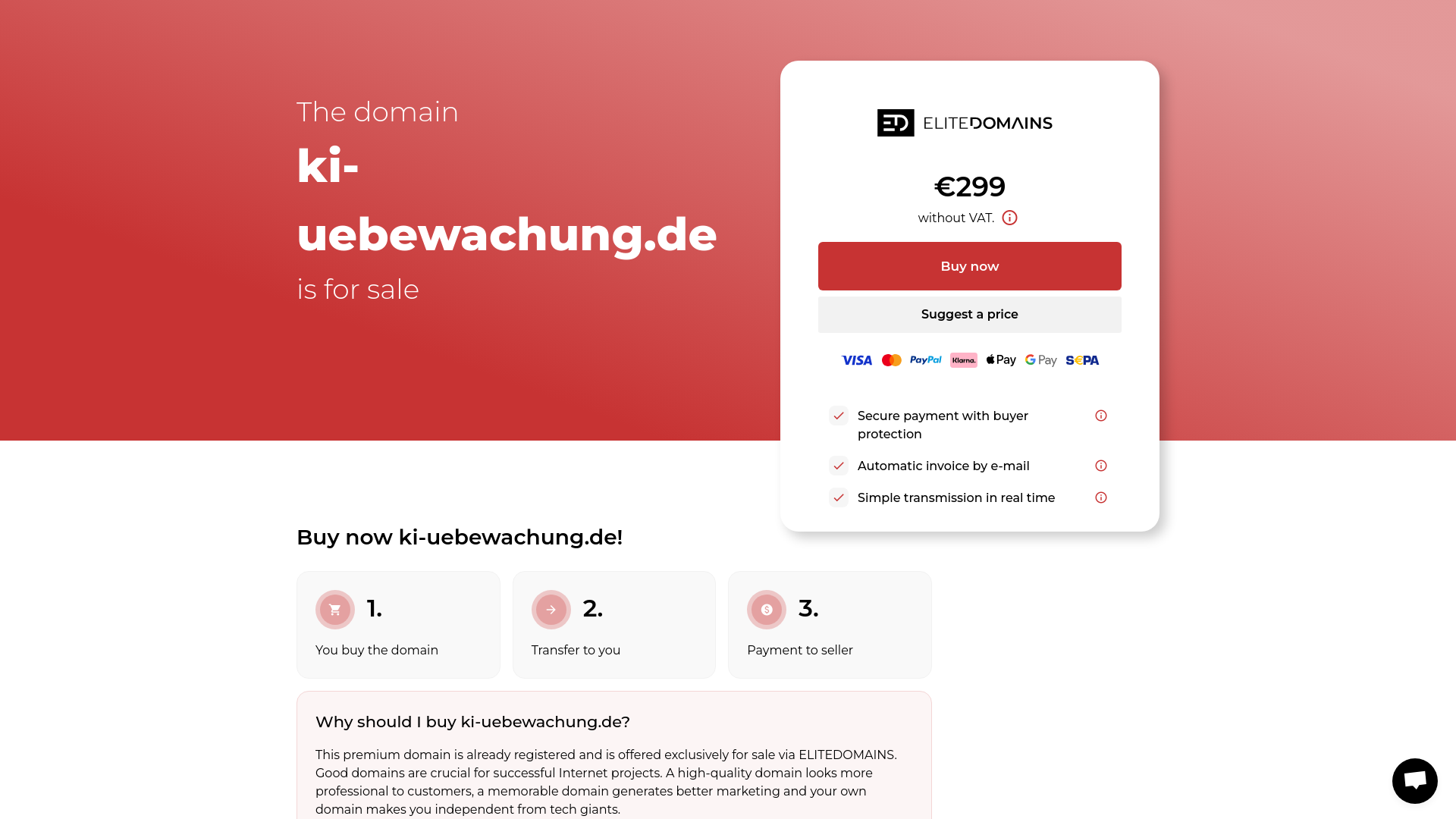 website screenshot of https://ki-uebewachung.de/