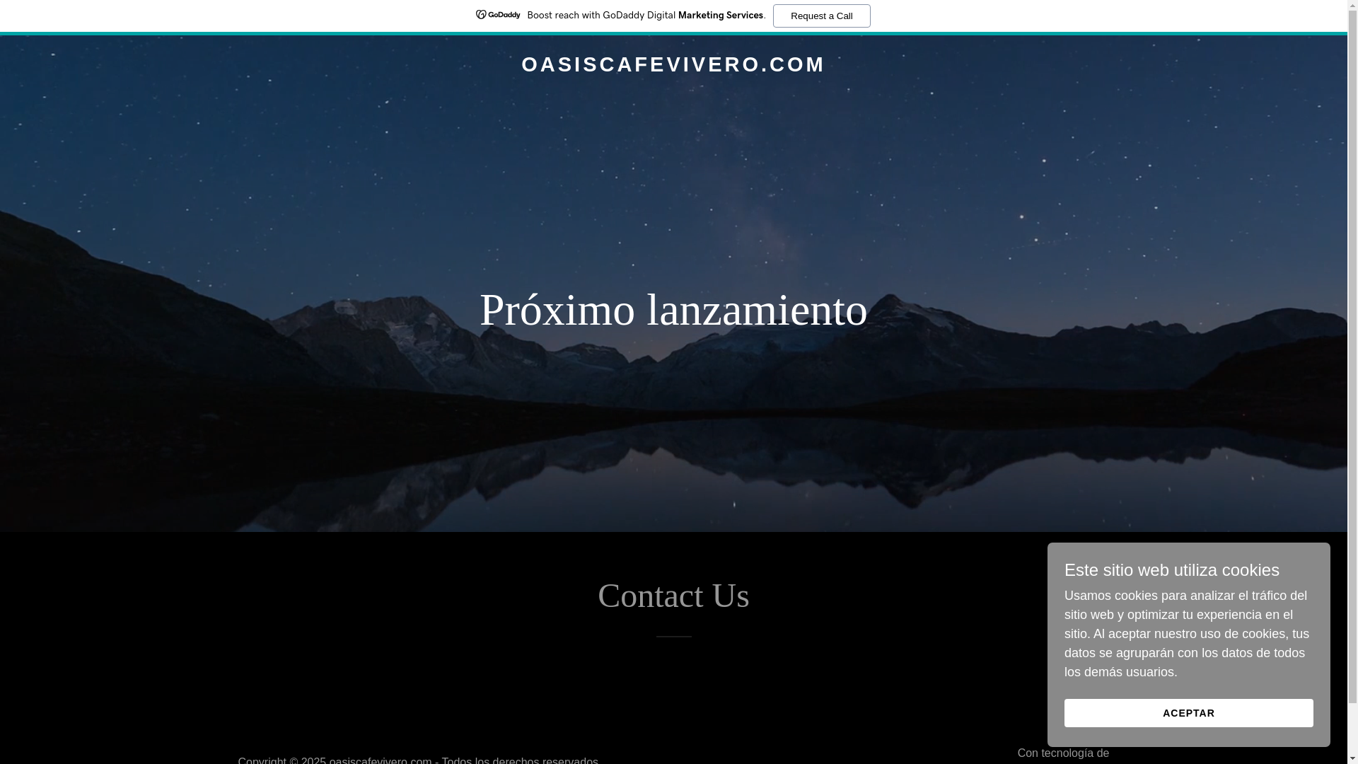 website screenshot of https://oasiscafevivero.com/