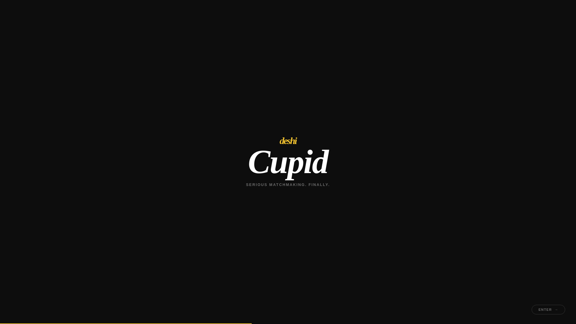 website screenshot of https://thedeshicupid.com