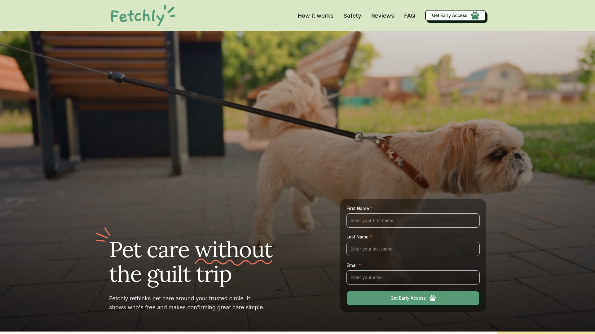website screenshot of https://myfetchly.app/