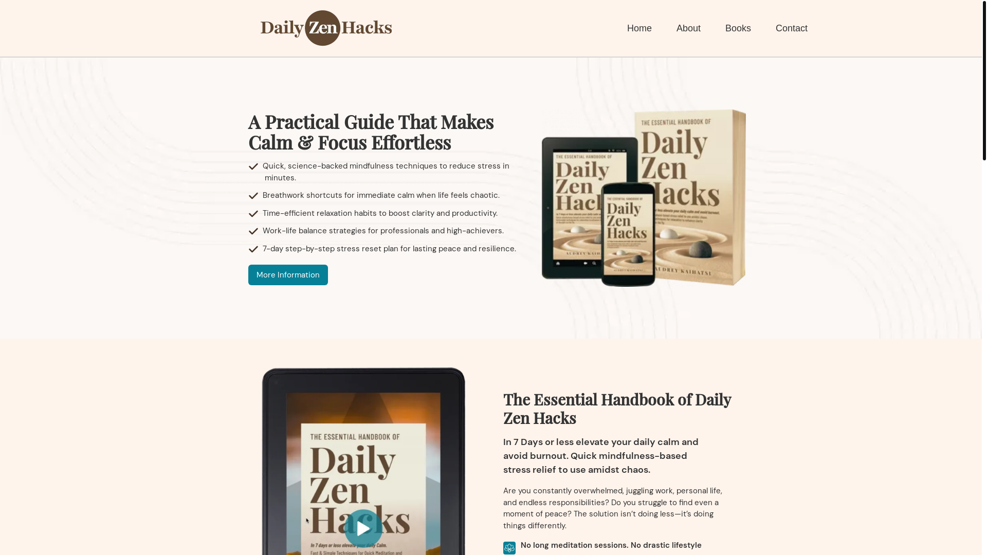 website screenshot of https://dailyzenhacks.pages.dev/