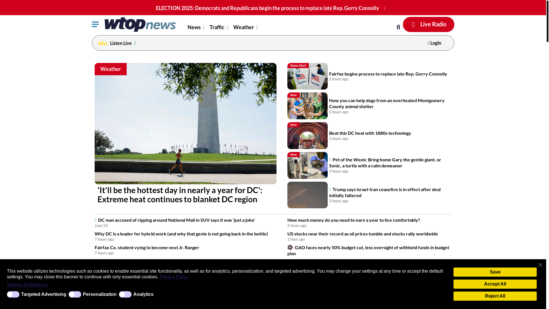 website screenshot of https://wtop.com/