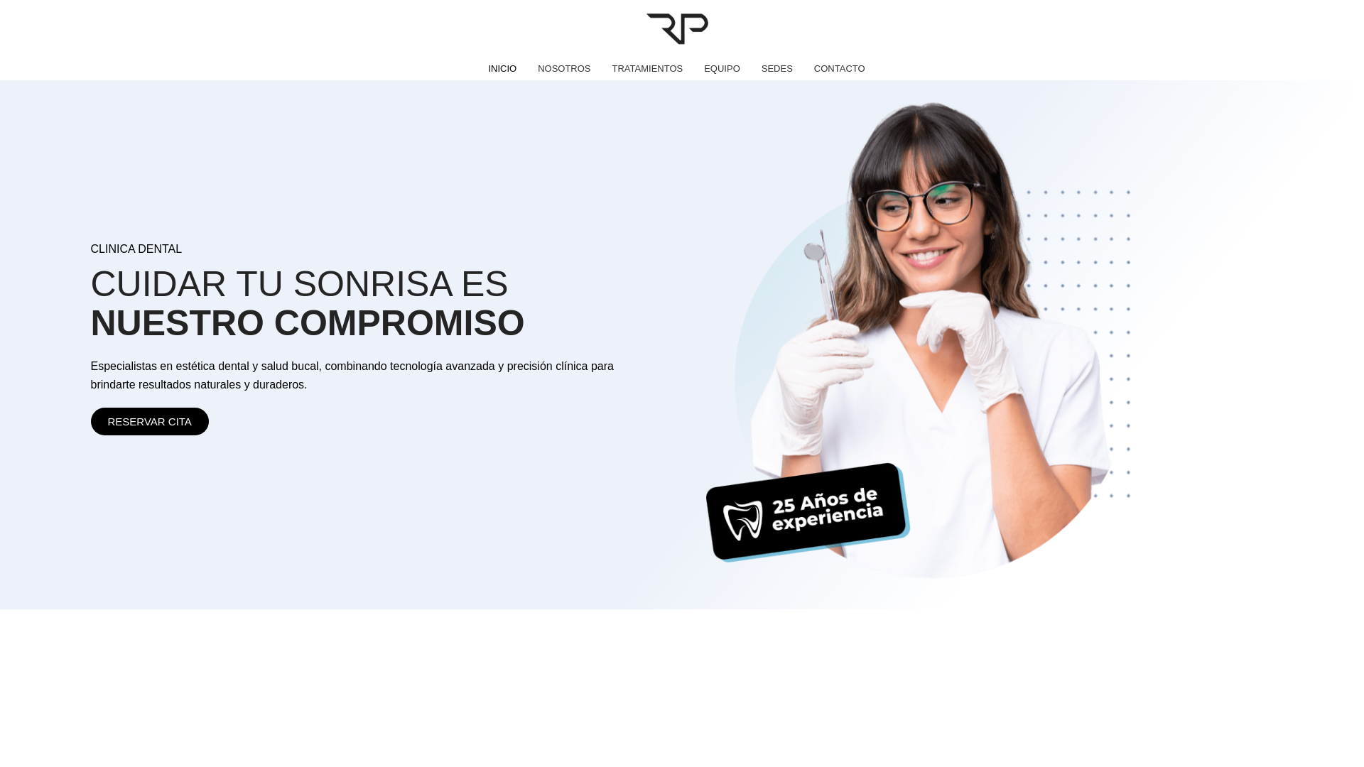 website screenshot of https://clinicadentalricardopizarro.com/