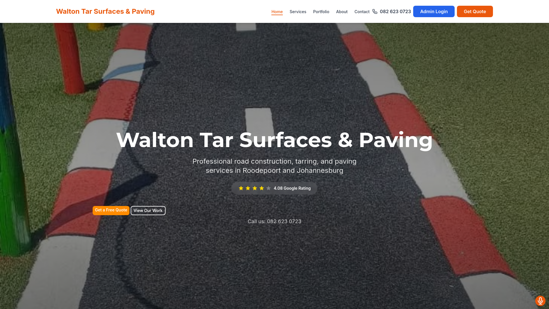 website screenshot of https://waltontarpav.company