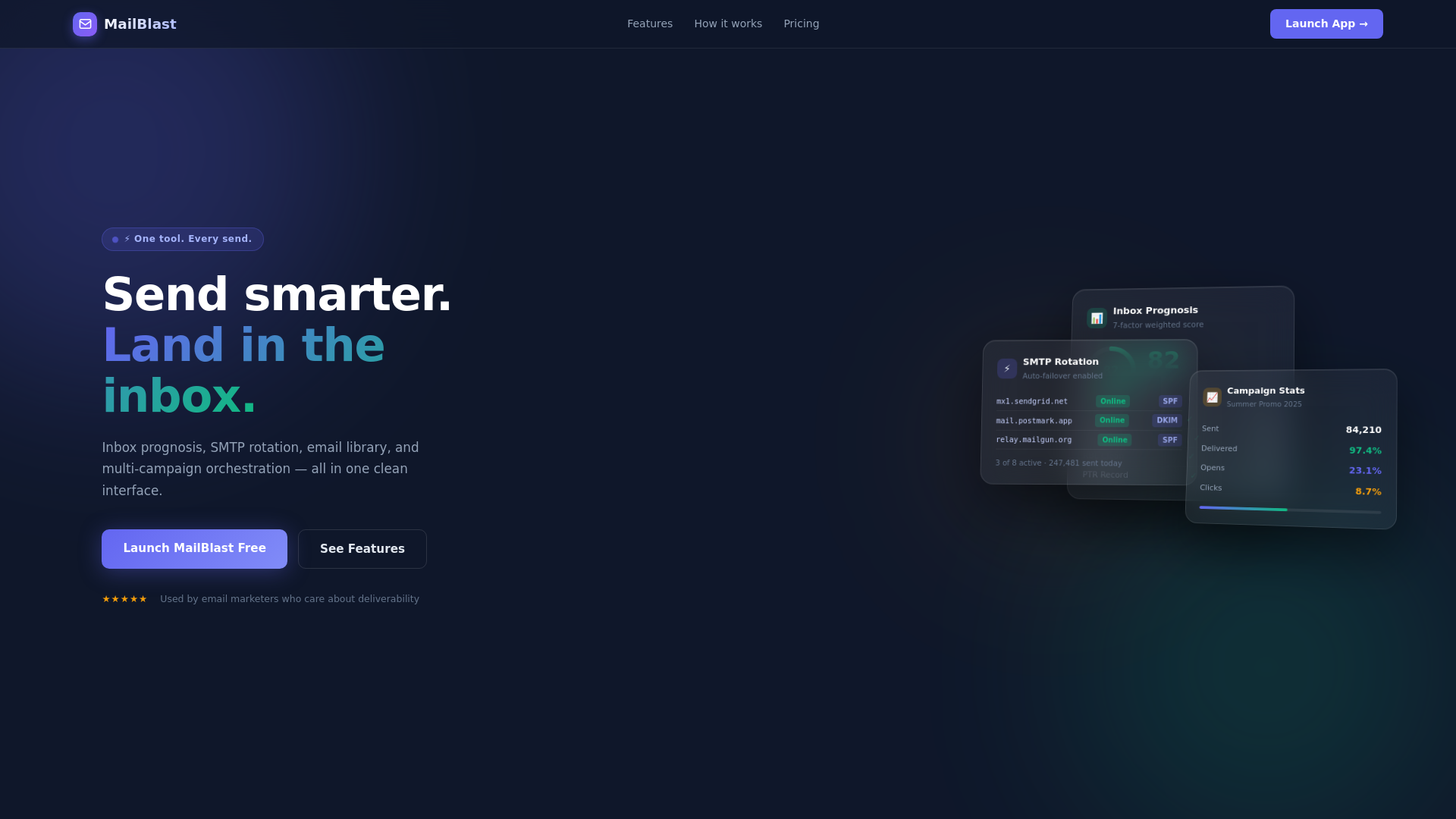 website screenshot of https://mymailer.live