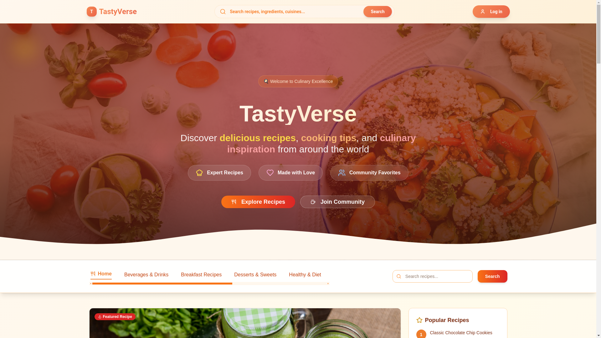 website screenshot of https://tastyverse.site/