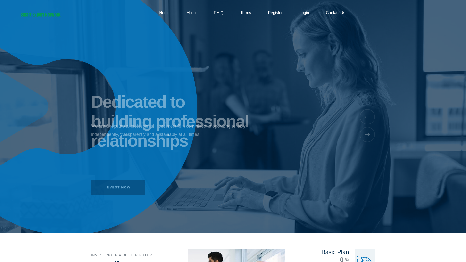 website screenshot of https://smartexpertnetwork.live
