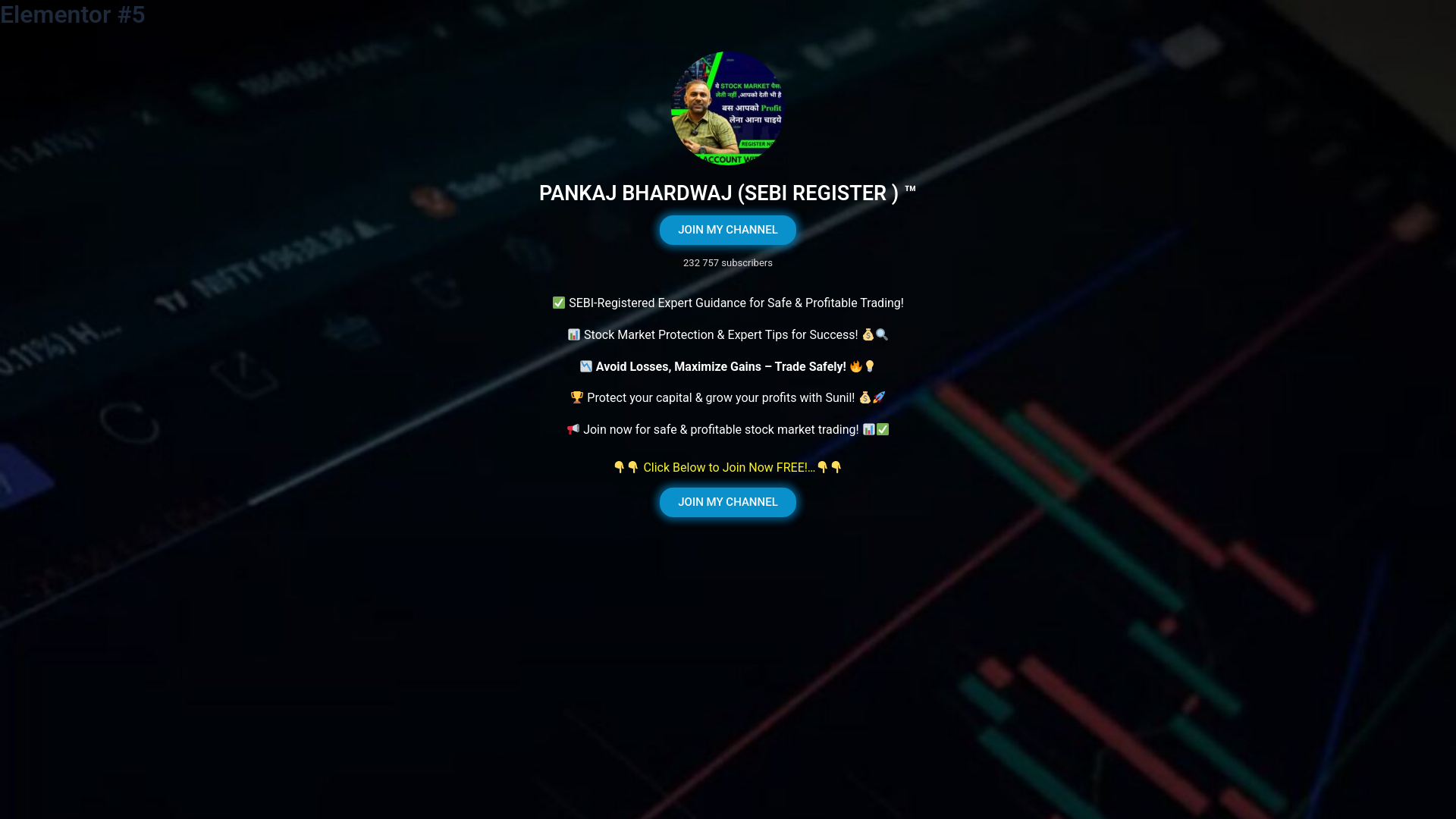website screenshot of https://tradewith-pankaj.site/