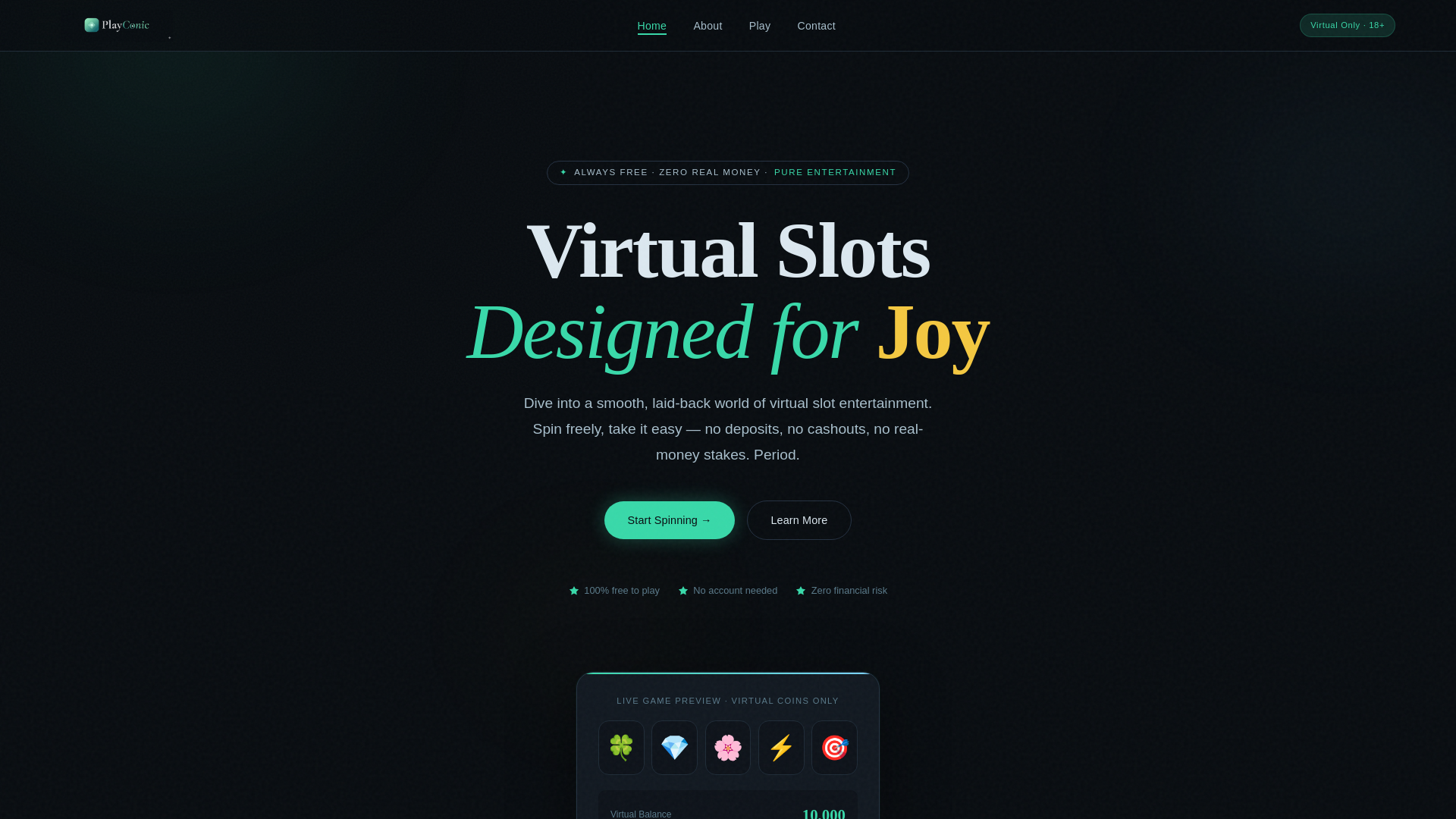 website screenshot of https://playconic.xyz/