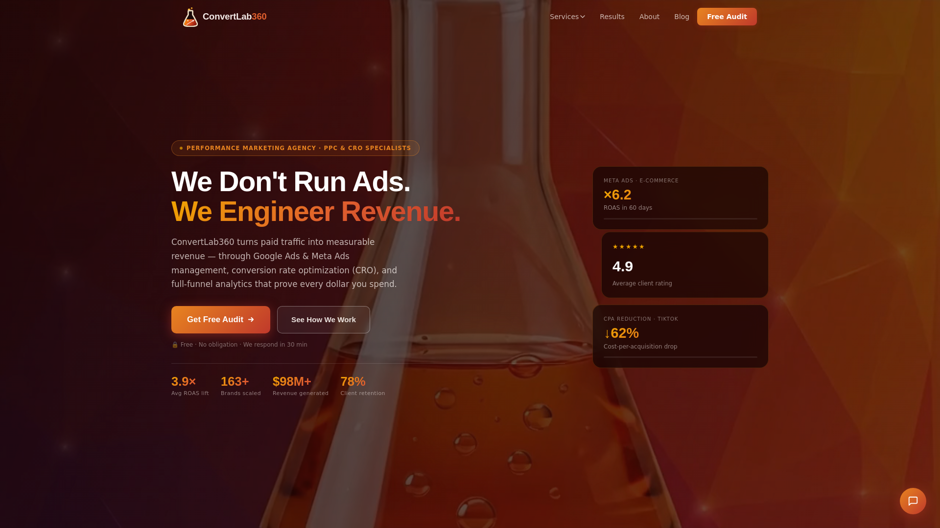 website screenshot of https://convertlab360.com/