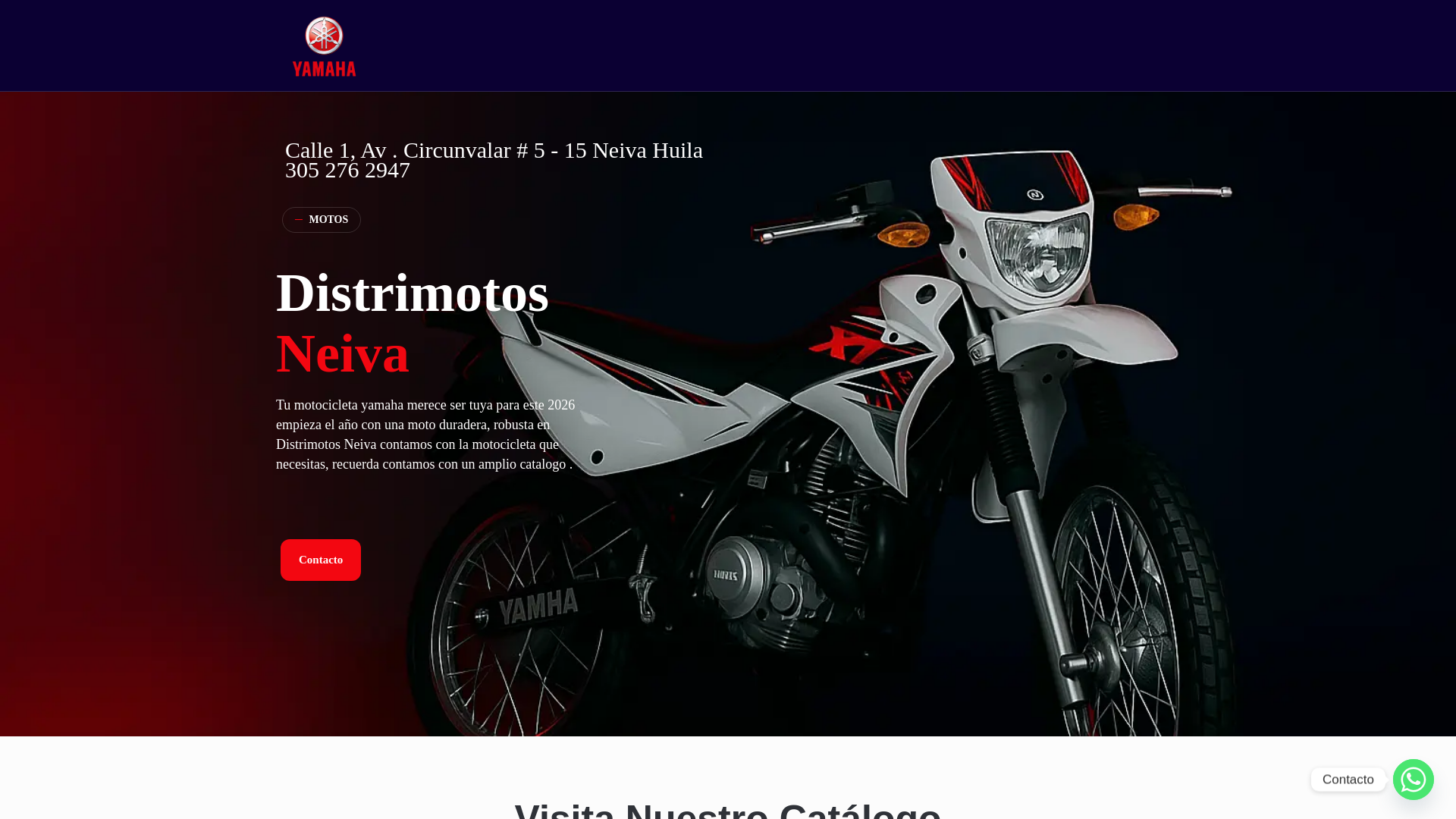 website screenshot of https://distrimotosneiva.pages.dev/