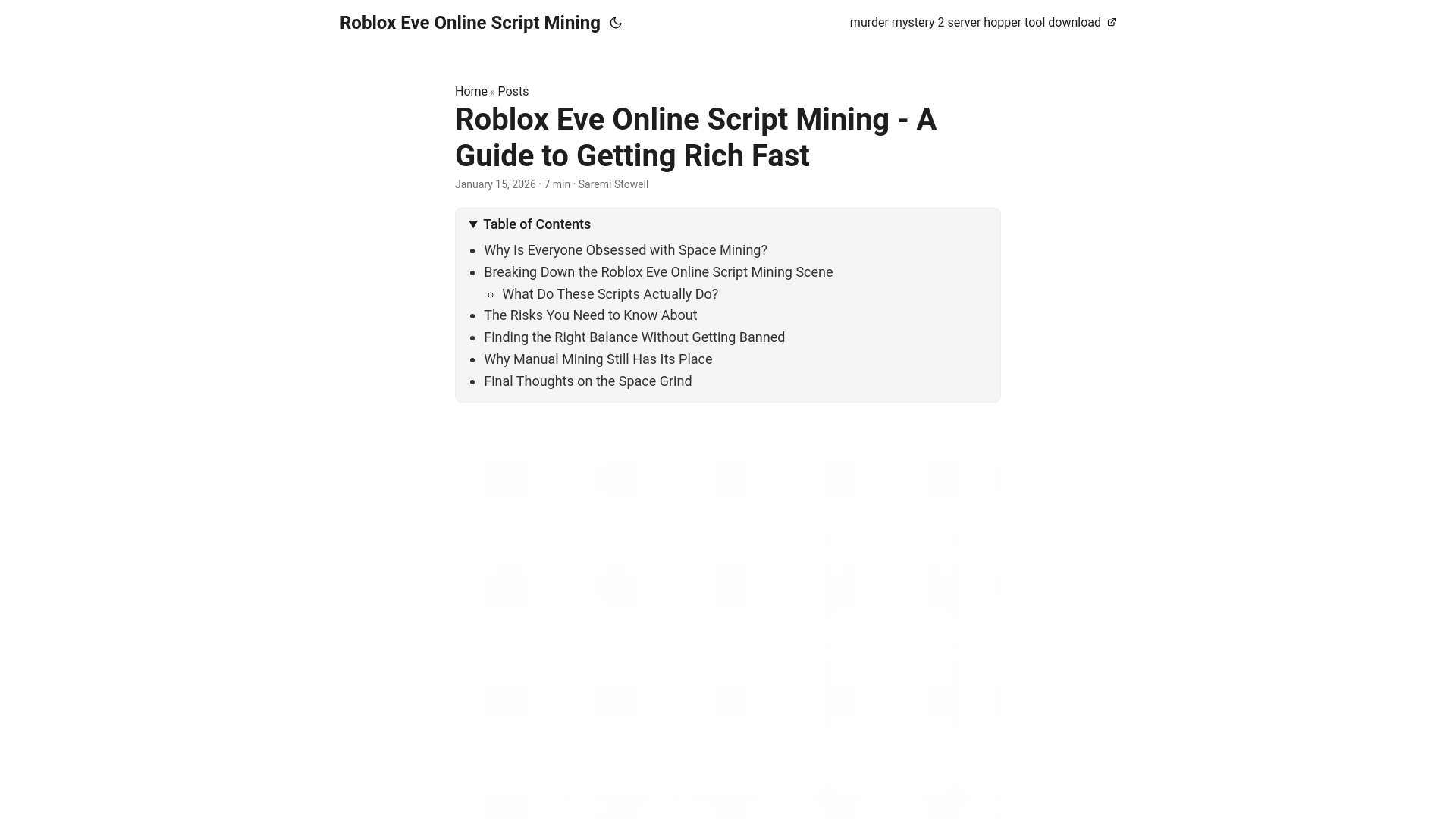 website screenshot of https://robloxeveonlinescriptmining.pages.dev/