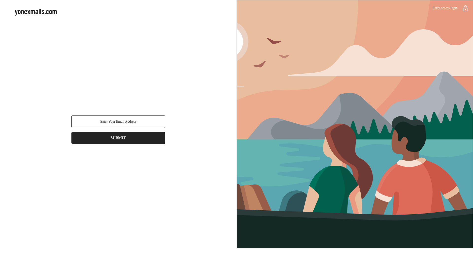 website screenshot of https://yonexmalls.com/