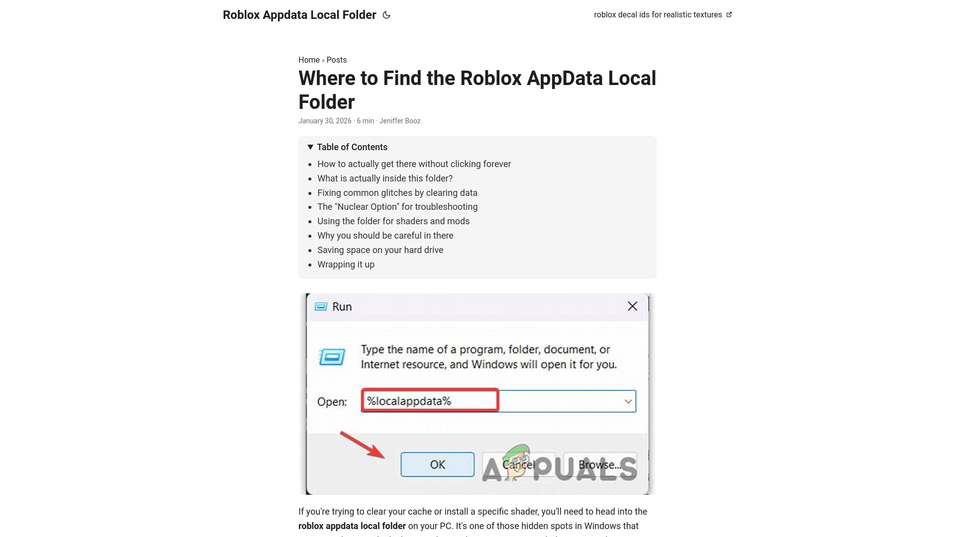 website screenshot of https://roblox-appdata-local-folder.pages.dev/