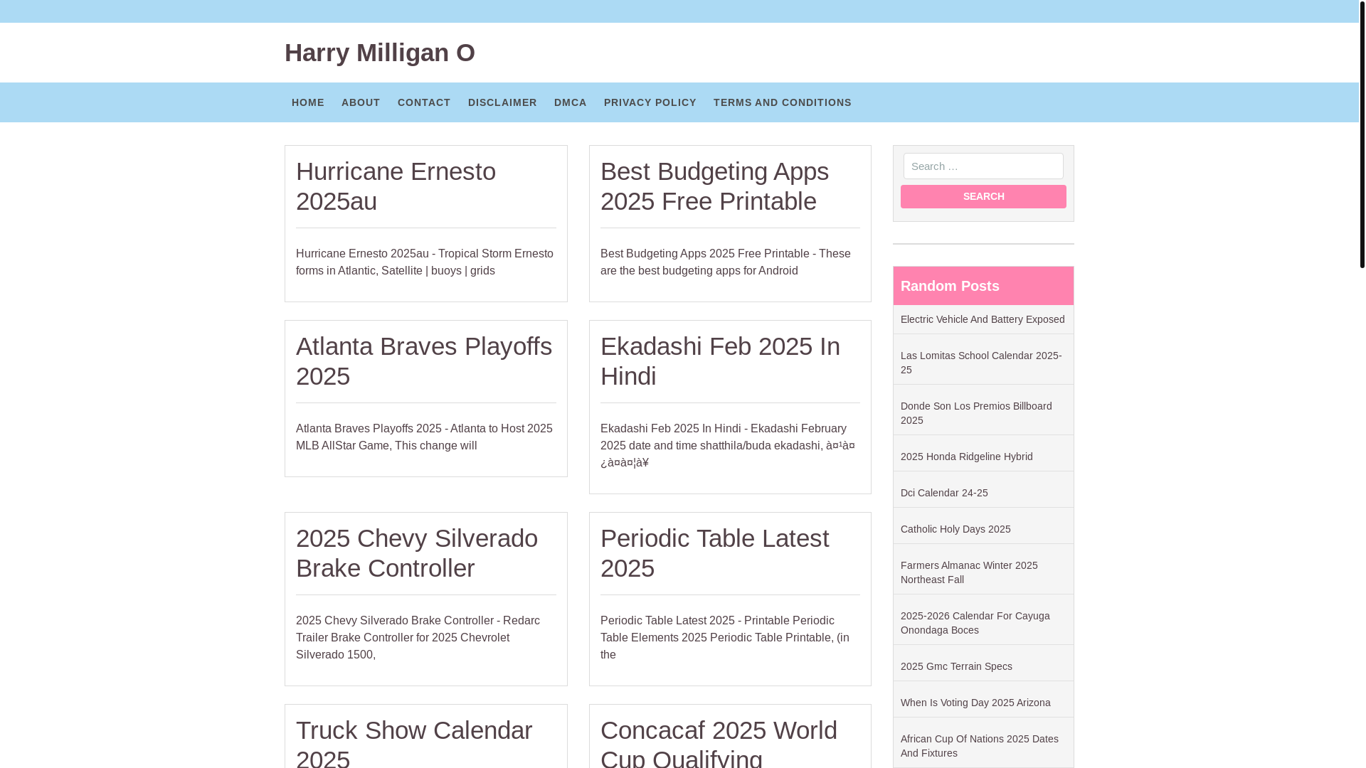 website screenshot of https://harrymilligano.pages.dev/