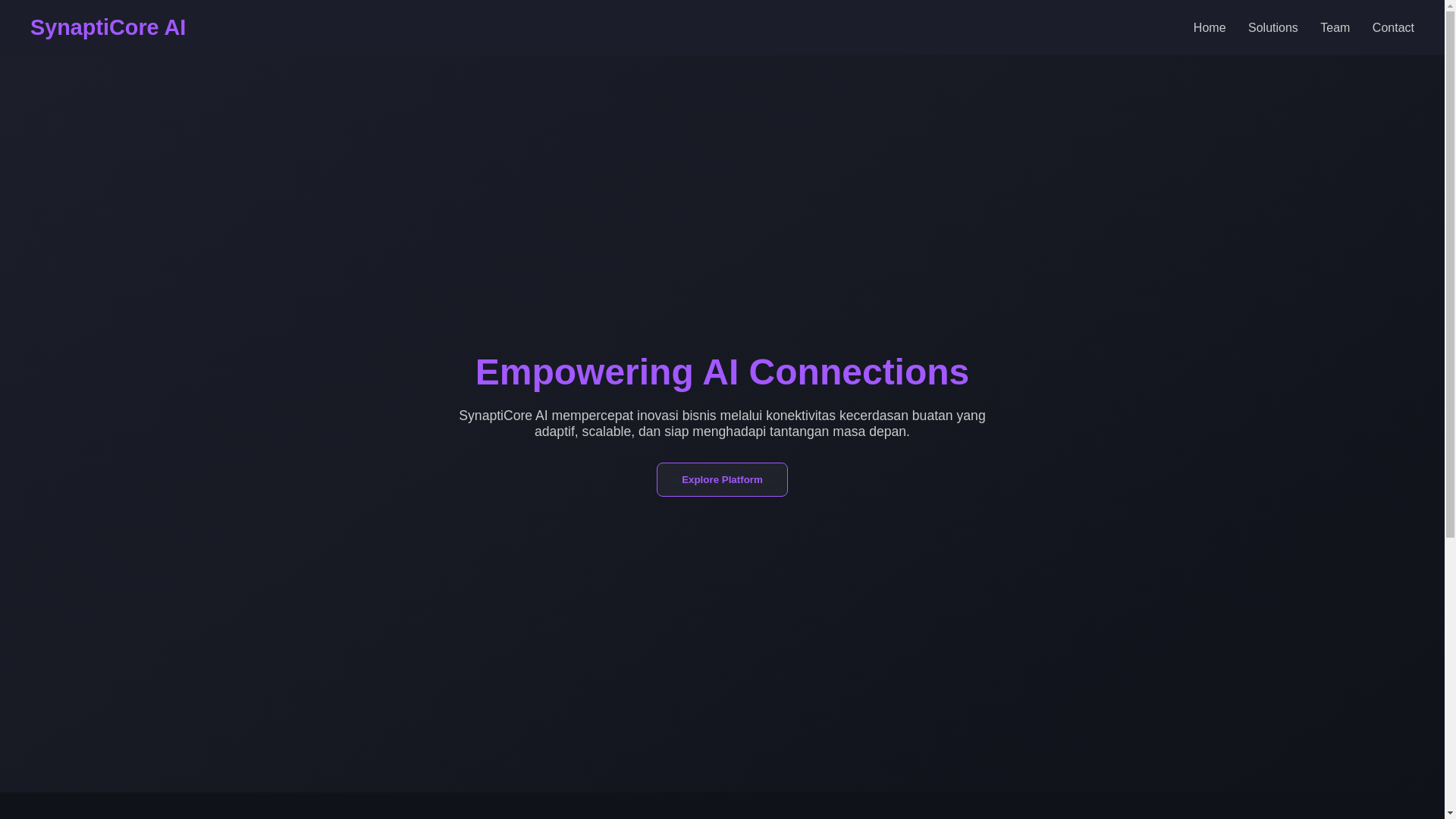 website screenshot of https://synapticore.my.id/