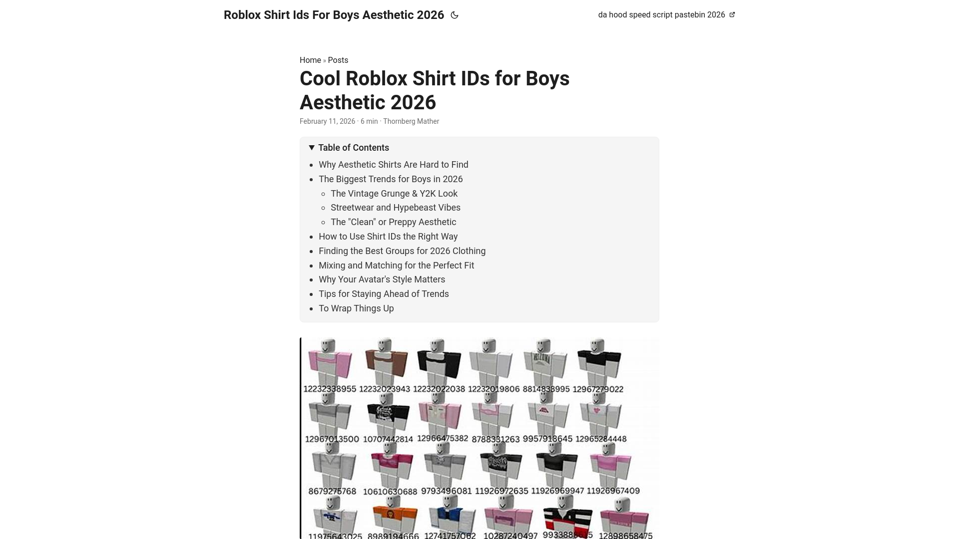 website screenshot of https://roblox-shirt-ids-for-boys-aesthetic-2026.pages.dev/
