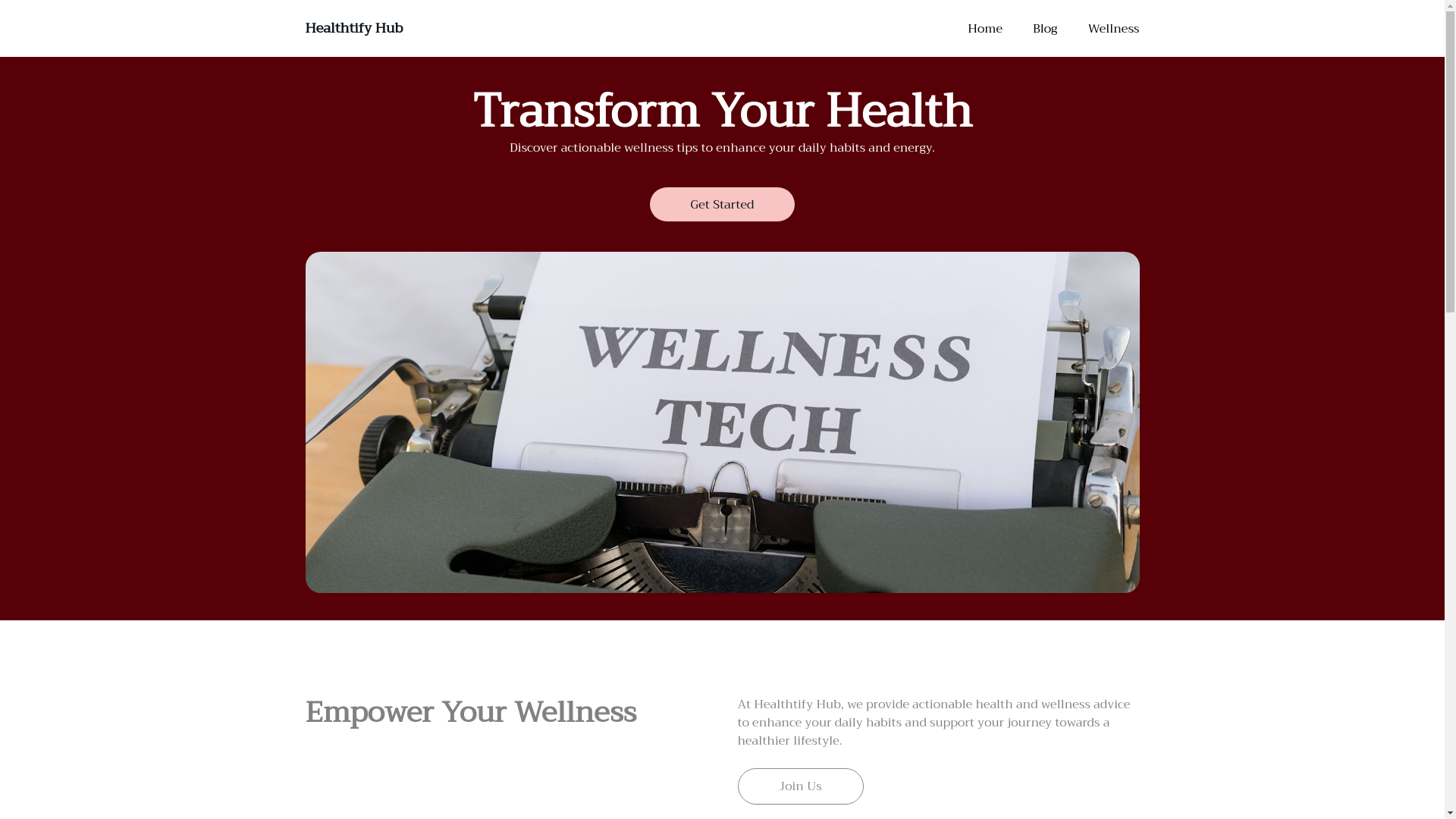 website screenshot of https://healthtifyhub.blog/