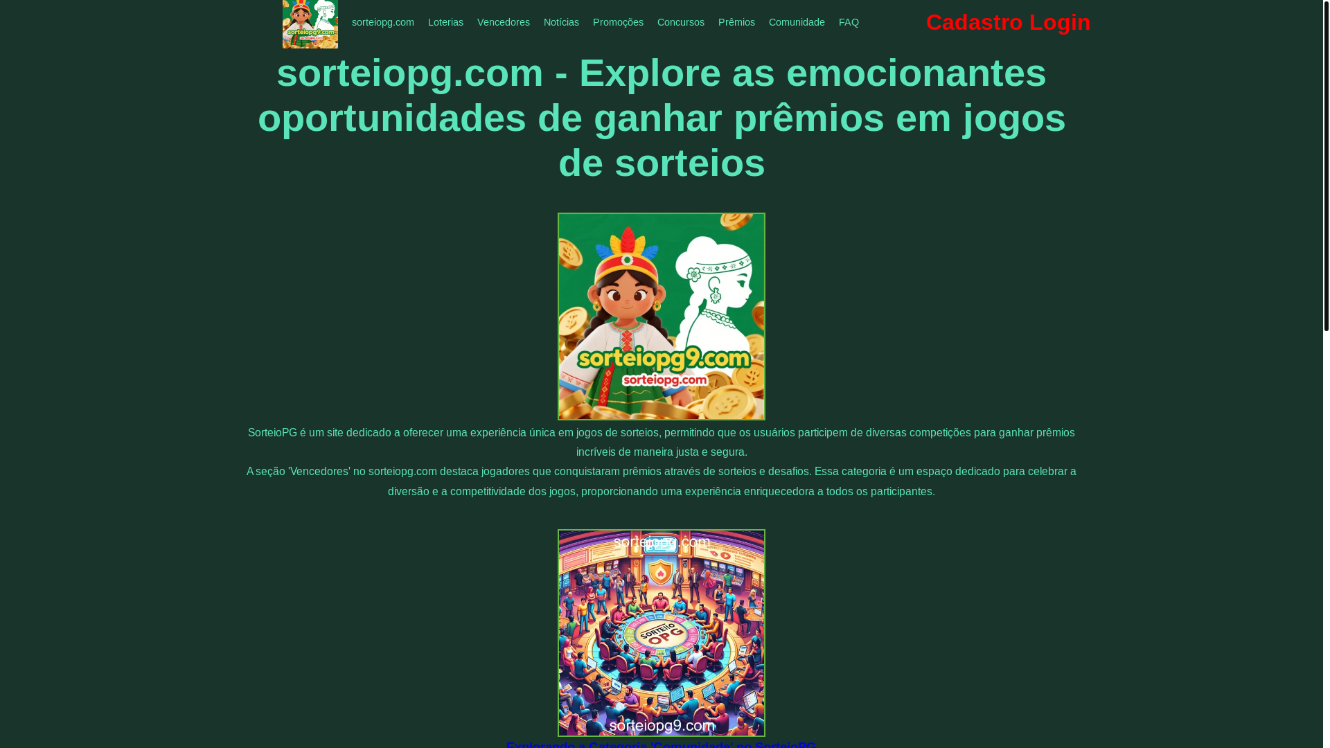 website screenshot of https://sorteiopg9.com/