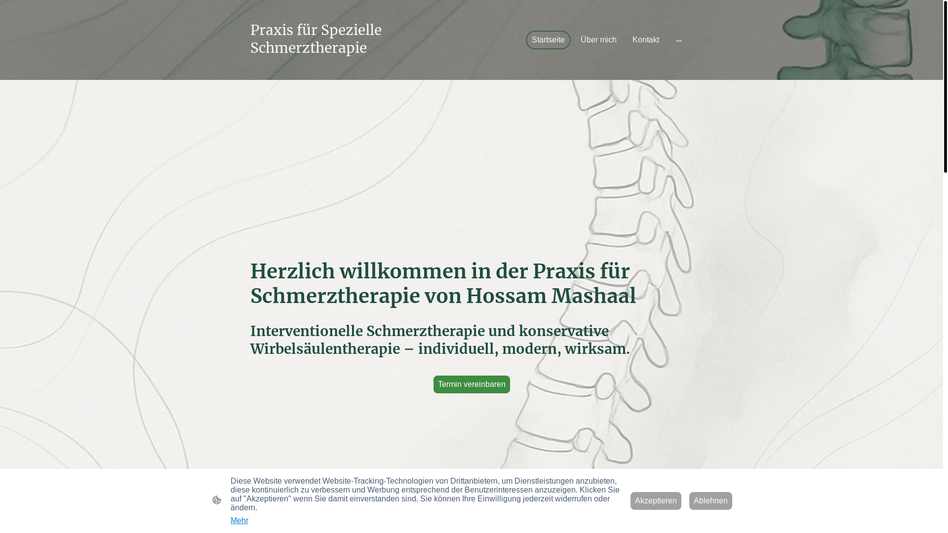 website screenshot of https://schmerzteam-mashaal.de/