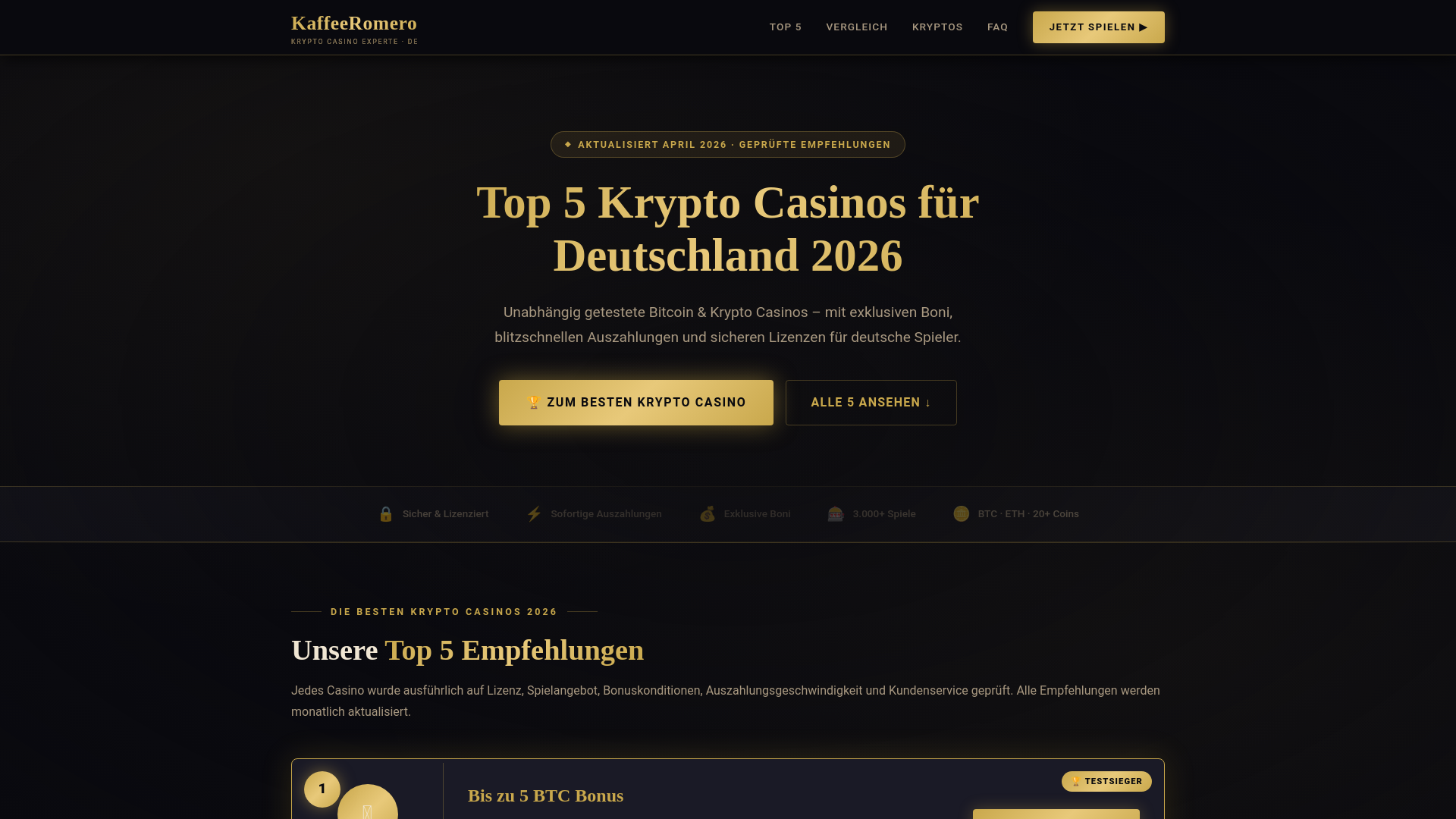 website screenshot of https://kaffeeromero-com.pages.dev/