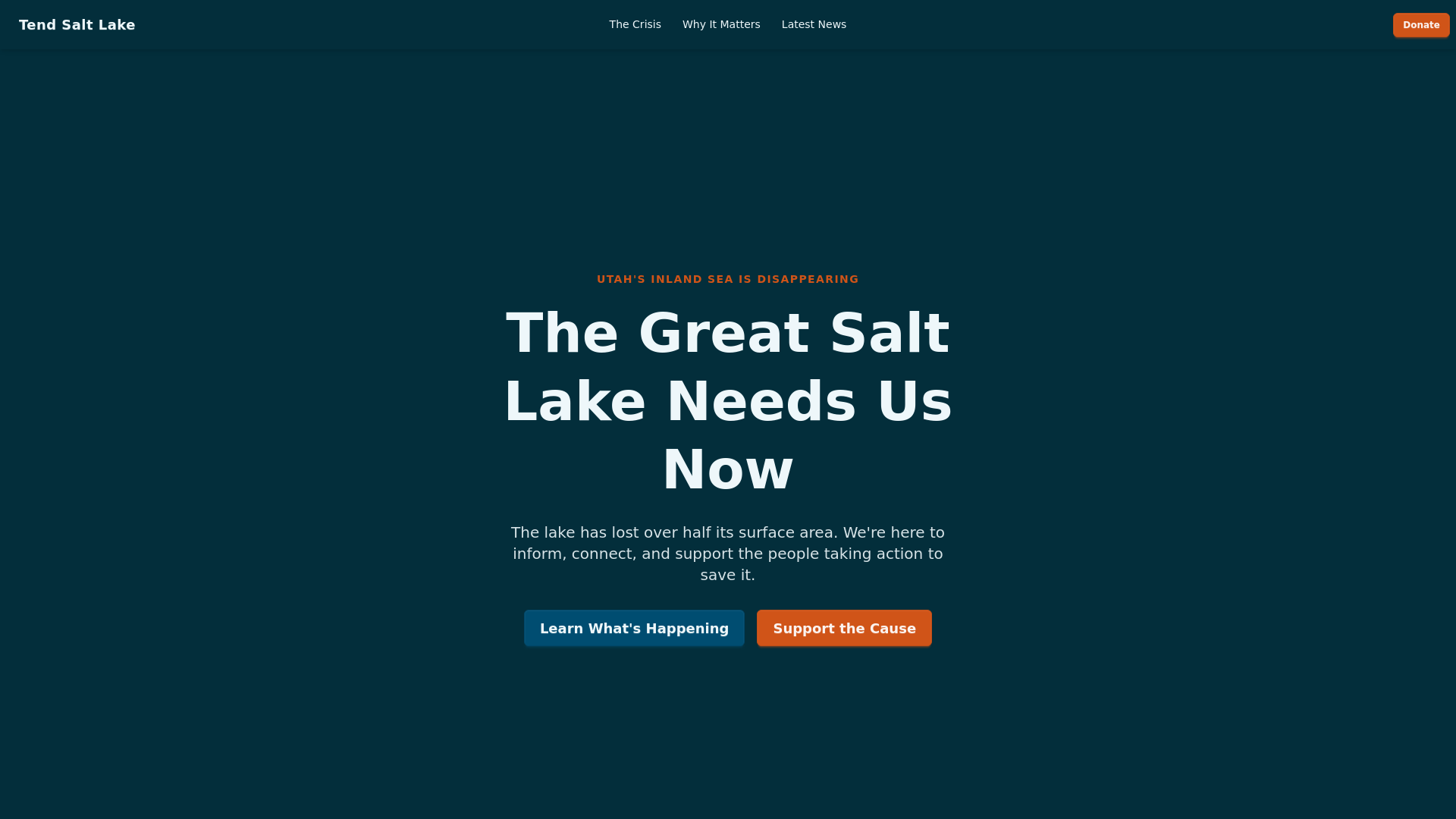 website screenshot of https://tendsaltlake.com/