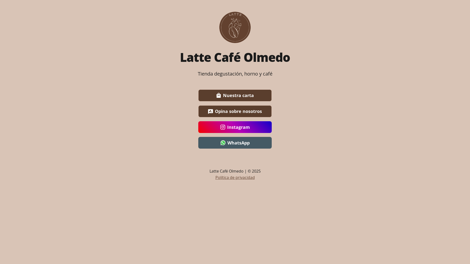website screenshot of https://lattecafe.pages.dev/