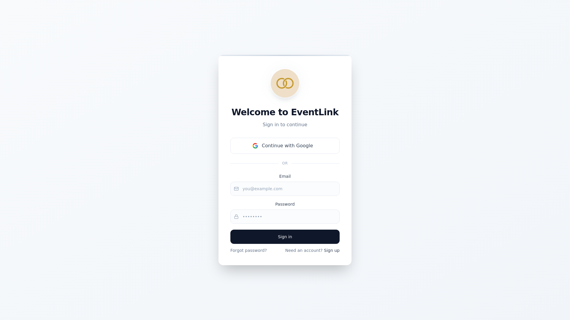 website screenshot of https://eventlinklb.com
