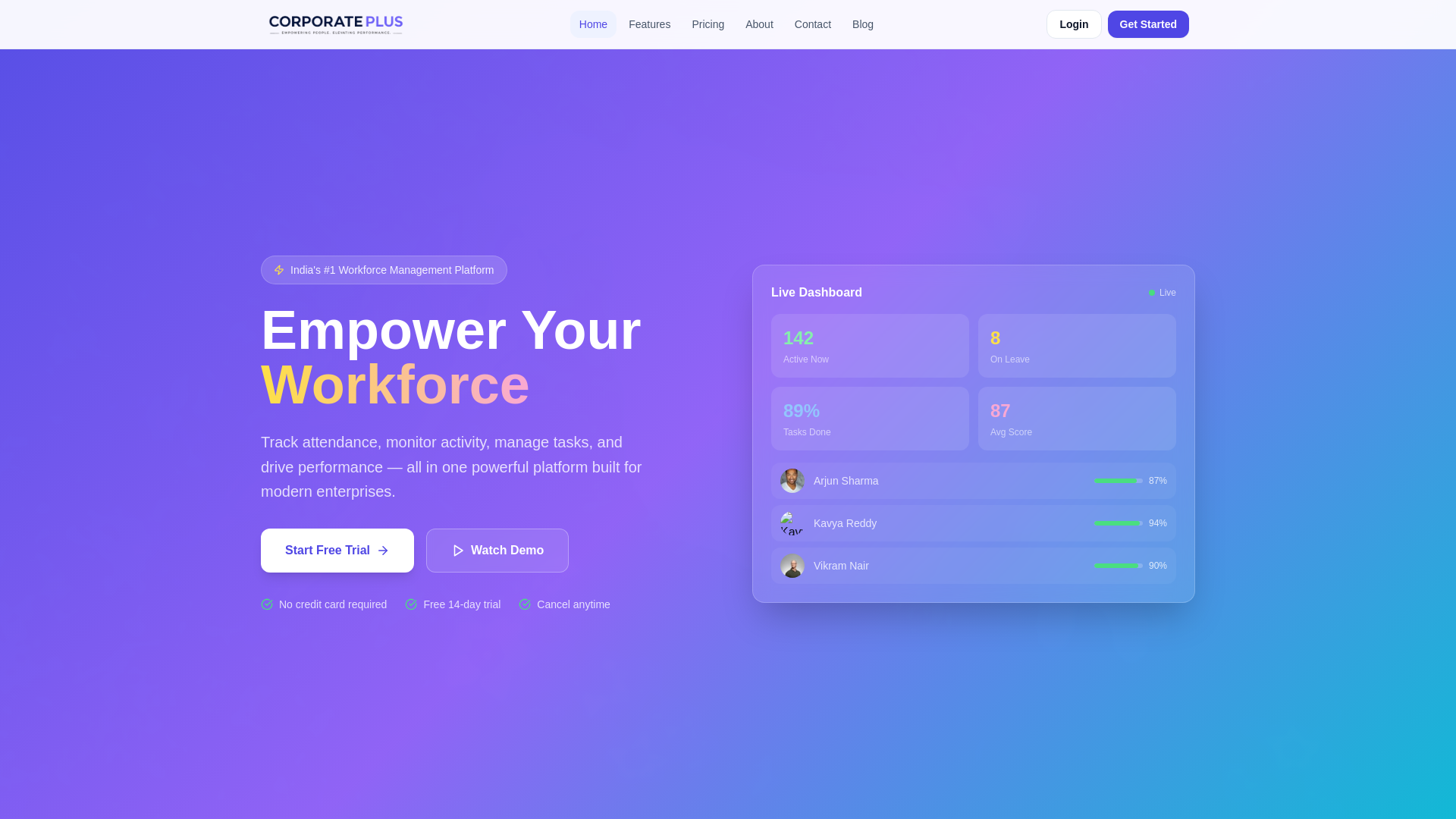 website screenshot of https://corporateplus.store