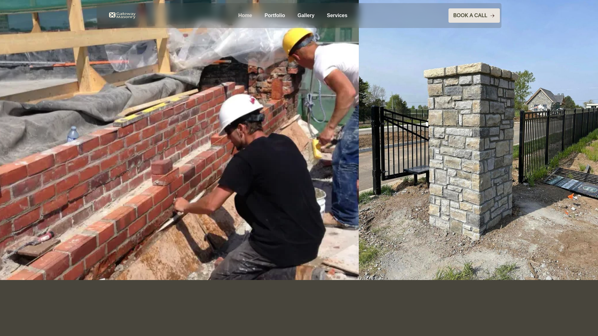 website screenshot of https://gatewaymasonry.com