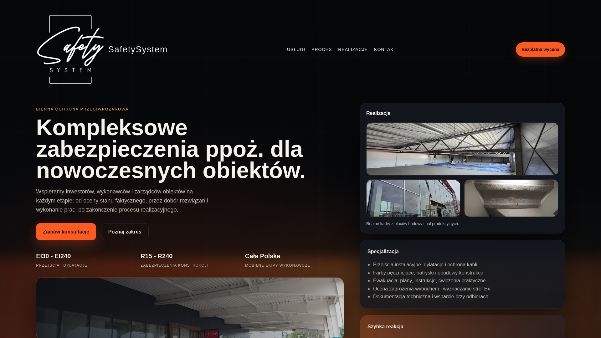 website screenshot of https://guziksafetysystem.pl/