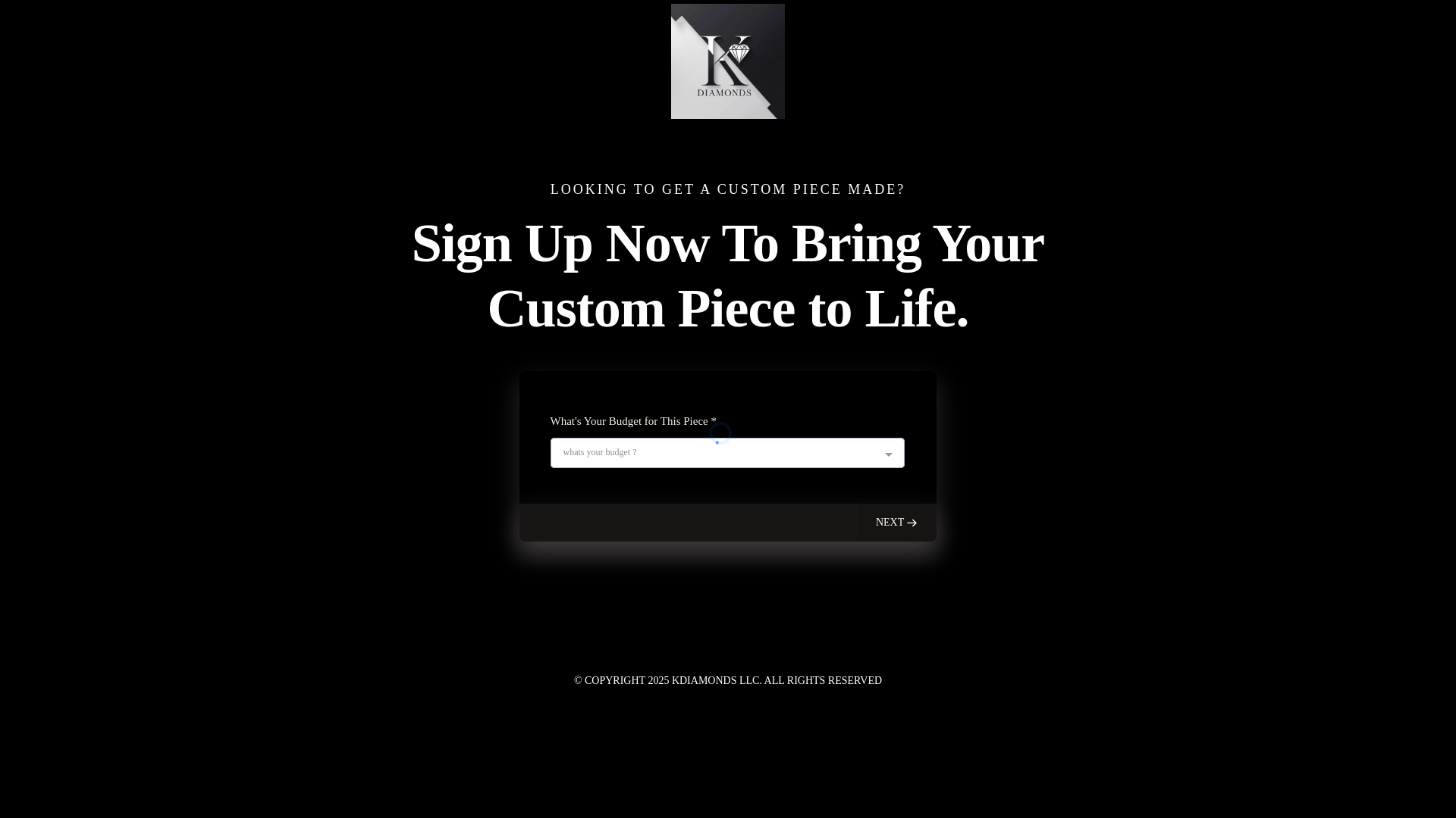 website screenshot of https://kaediamonds.com/
