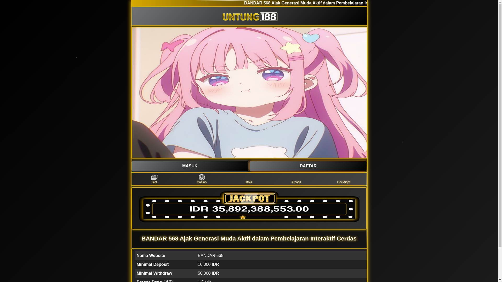 website screenshot of https://bandar568-7ut.pages.dev/