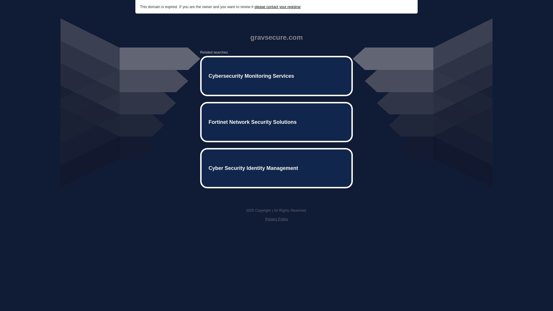 website screenshot of https://gravsecure.com/